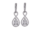 1 2/5ct. t.w. Diamond Drop Huggie Hoop Earrings in 14K White Gold