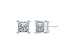 1/3ct. t.w. Princess Cut Diamond Stud Earrings in 14K White Gold