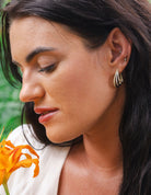1ct. t.w. Diamond 3-Row Hoop Earrings in 14K White and Yellow Gold