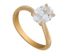 1 1/2ct. Oval Cut Newborn Lab Created Twist Solitaire Engagement Ring in 14K Yellow Gold