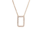 1/10ct. t.w. Diamond Rectangle Pendant in 10K Yellow Gold