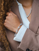 4ct. t.w. Diamond Halo Link Bracelet in 14K White Gold