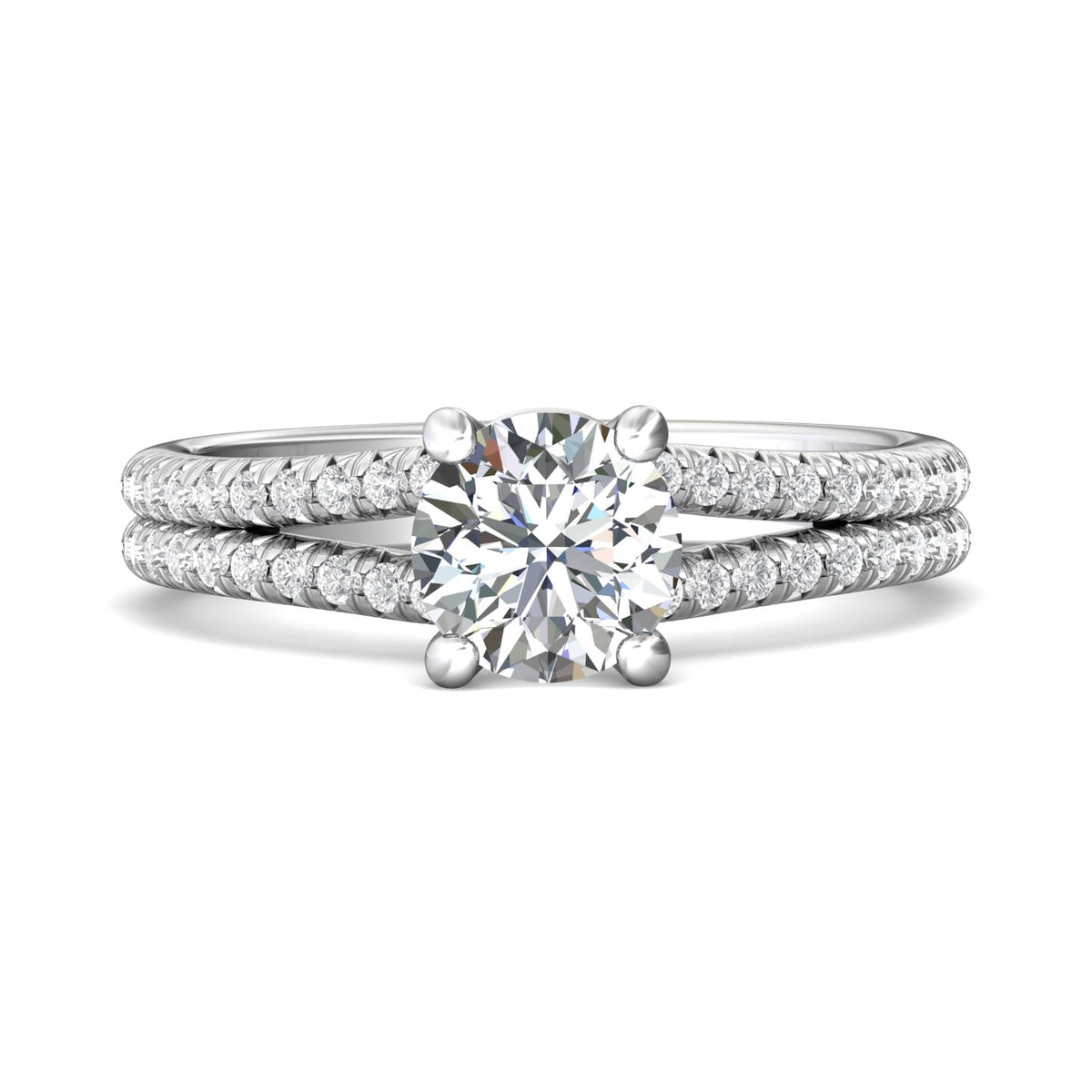1/3ct. t.w. Round Cut Diamond Engagement Ring in 14K White Gold