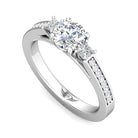 1/3ct. t.w. Princess and Round Cut Diamond Engagement Ring in 14K White Gold