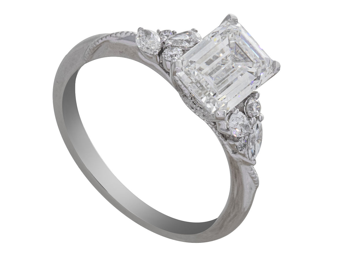 1/4ct. t.w. Lab Grown Diamond Engagement Ring in 14K White Gold