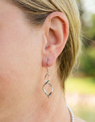 Corkscrew Tube Drop Earrings in Sterling Silver
