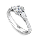 1/8ct. t.w. Oval Cut Diamond Engagement Ring in 14K White Gold