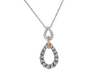1/7ct. t.w. Diamond Drop Pendant in 14K Yellow Gold and Sterling Silver