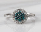 1/2ct. t.w. Blue and White Diamond Ring in 14K White Gold