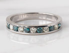 1/2ct. t.w. Blue and White Diamond Ring in 14K White Gold