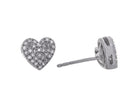 1/4ct. t.w. Heart Shape Newborn Lab Created Diamond Earrings in Sterling Silver