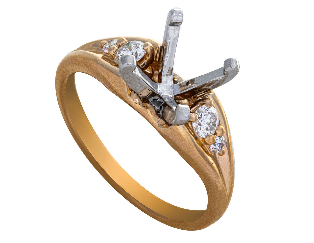 1/4ct. t.w. Diamond Engagement Ring in 14K Yellow Gold