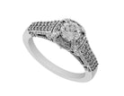 7/8ct. t.w. Round Cut Kessler 81 Diamond Engagement Ring in 14K White Gold