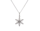 1/10ct. t.w. Diamond Snowflake Pendant in 10K White Gold