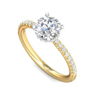 1/4ct. t.w. Round Cut Diamond Engagement Ring in 14K Yellow and White Gold