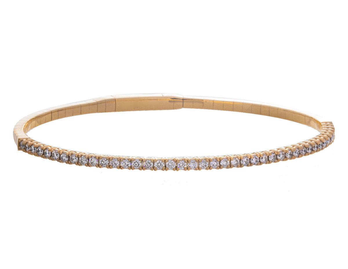 1ct. t.w. Diamond Bangle Bracelet in 14K Yellow Gold