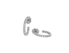 1/2ct. t.w. Inside/Out Diamond Hoop Earrings in 14K White Gold
