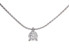 2/5ct. Diamond 3-Prong Raindrop Pendant in 14K White Gold