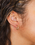14K Yellow Gold 10mm Twisted Round Hoop Earrings