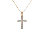 .05ct. t.w. Diamond Cross Pendant in 10K Yellow Gold