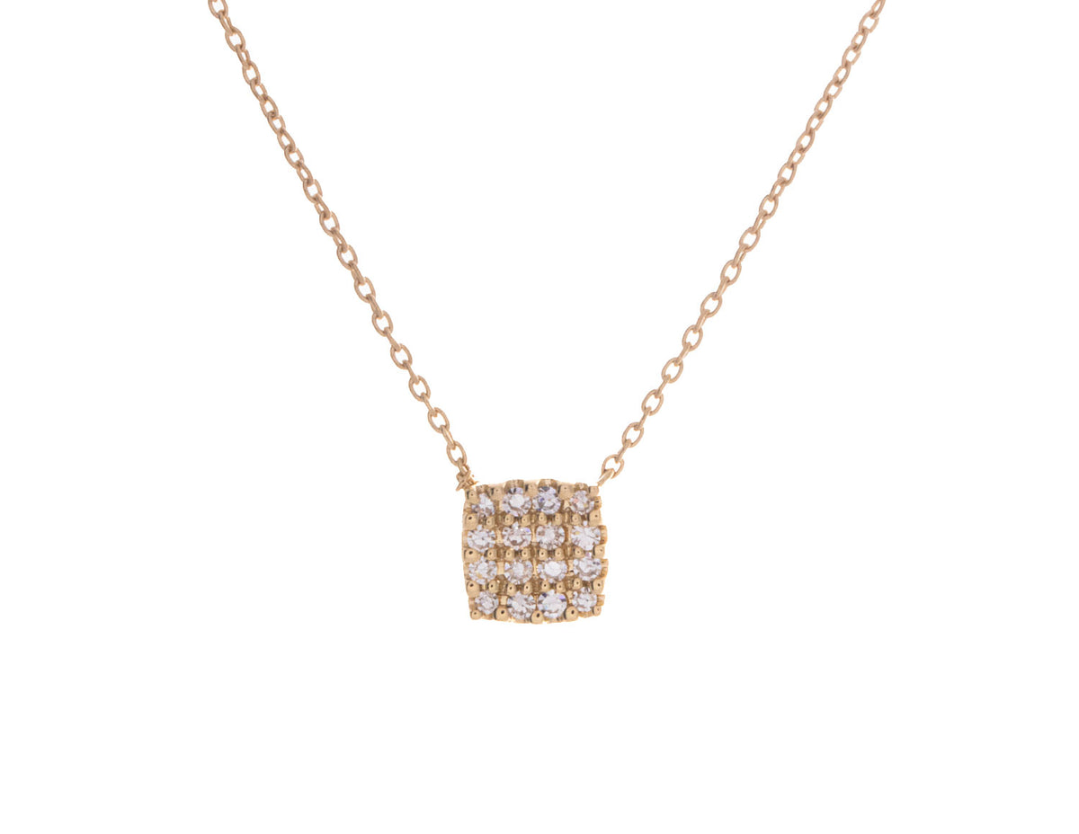 1/8ct. t.w. Diamond Cushion Pendant in 10K Yellow Gold