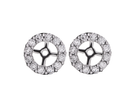 1/2ct. t.w. Diamond Halo Earring Jackets in 14K White Gold