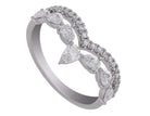 7/8ct. t.w. Diamond Chevron Anniversary Ring in 14K White Gold