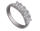 2ct. t.w. 5-Stone Emerald Cut Newborn Lab Created Diamond Ring in 14K White Gold
