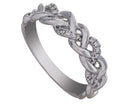 1/8ct. t.w. Diamond Braided Fashion Ring in 14K White Gold