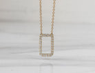 1/10ct. t.w. Diamond Rectangle Pendant in 10K Yellow Gold