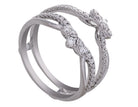 1/3ct. t.w. Diamond Wedding Guard Ring in 14K White Gold