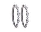 1ct. t.w. Diamond Hoop Earrings in 14K White Gold