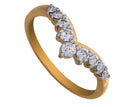 2/5ct. t.w. Curved Diamond Wedding Ring in 14K Yellow Gold