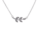 .04ct. t.w. Diamond Leaf Pendant in 10K White Gold