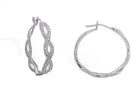 1/10ct. t.w. Diamond Infinity Hoop Earrings in Sterling Silver