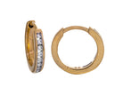 1/5ct. t.w. Diamond Hoop Earrings in 10K Yellow Gold