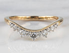 1/4ct. t.w. Curved Diamond Wedding Ring in 14K Yellow Gold