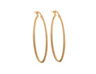 30x20mm Knife Edge Tube Oval Hoop Earrings in 14K Yellow Gold