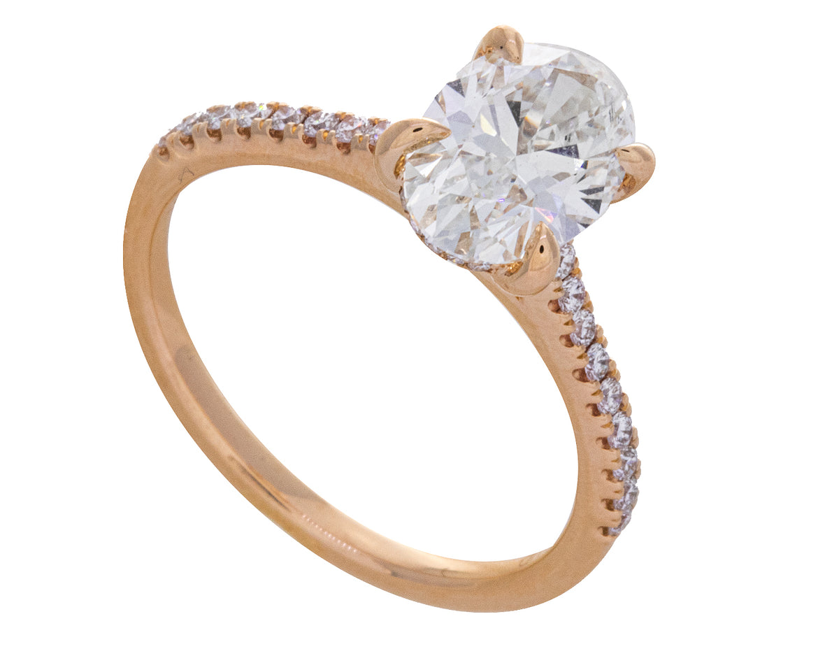 2 3/4ct. t.w. Oval Cut Newborn Lab Created Diamond Engagement Ring in 14K Yellow Gold