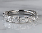 3ct. t.w. Emerald Cut Newborn Lab Created Diamond Anniversary Ring in 14K White Gold