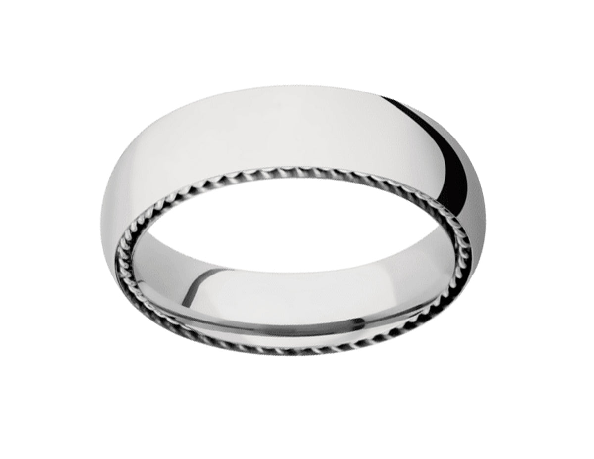 6mm Platinum Comfort Fit Men's Wedding Ring