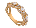 3/4ct. t.w. Diamond Braided Fashion Ring in 14K Yellow Gold