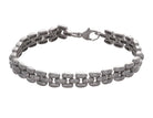 1/7ct. t.w. Diamond Panther Link Bracelet in Sterling Silver