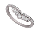 2/5ct. t.w. Diamond Chevron Anniversary Ring in 14K White Gold