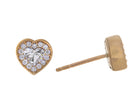 5/8ct. t.w. Newborn Lab Created Diamond Heart Halo Earrings in 14K Yellow Gold