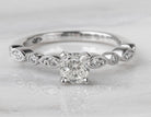 7/8ct. t.w. Cushion Cut Diamond Engagement Ring in 14K White Gold