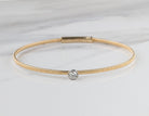 1/3ct. Diamond Flex Bangle Bracelet in 14K Yellow and White Gold