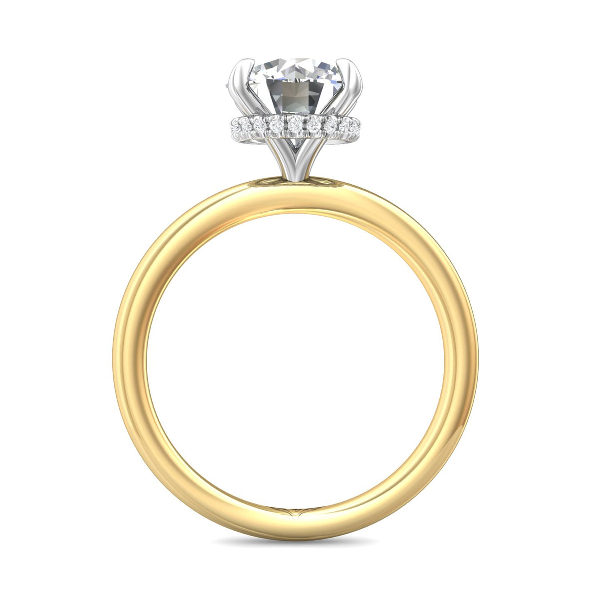 1/14ct. t.w. Diamond Engagement Ring in 14K Yellow & White Gold