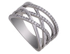 2/5ct. t.w. Diamond Crossover Fashion Ring in 14K White Gold
