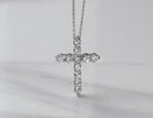 3/4ct. Diamond Cross Pendant in 14K White Gold
